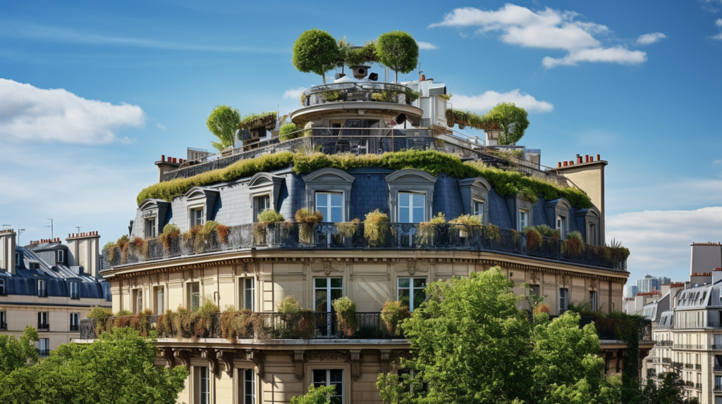 toiture végétalisée paris contribuant aux toits verts paris : projet imaginaire
